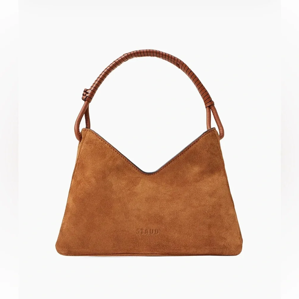 STAUD Valerie Tan Suede Shoulder Bag NWT retails for $365